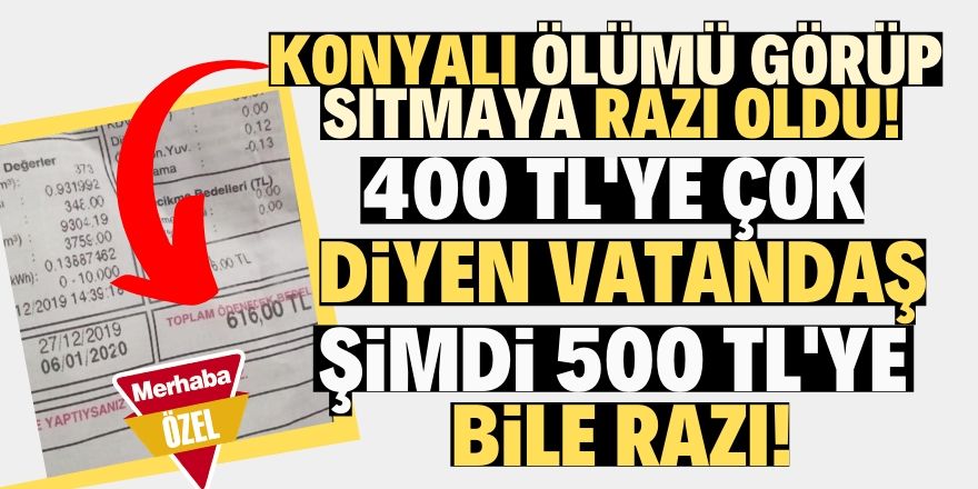 Konya'da dudak uçuklatan doğalgaz faturaları!