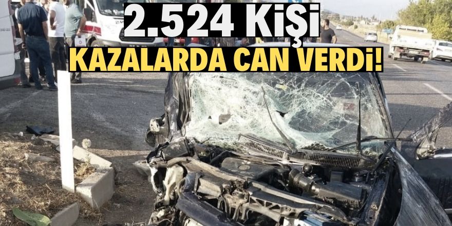 2019’da 2 bin 524 kişi kazalarda can verdi