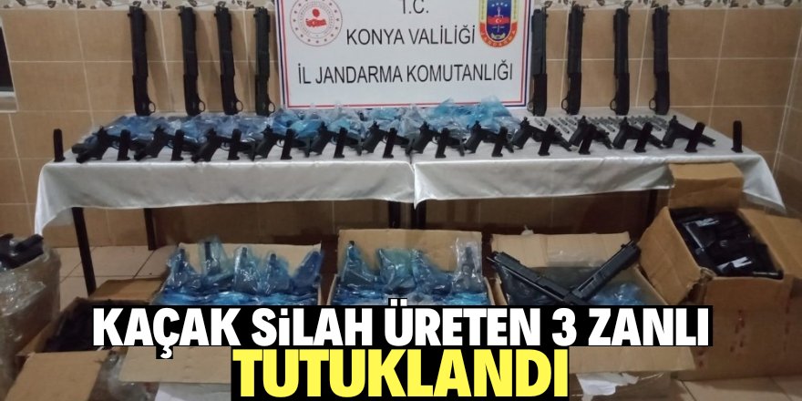 İzinsiz silah üreten 3 kişi tutuklandı