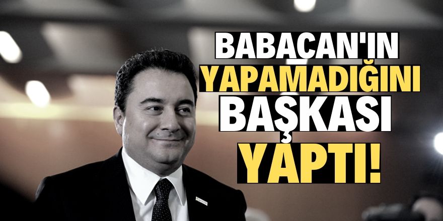 Ali Babacan’ı beklerken sürpriz bir parti kuruldu!