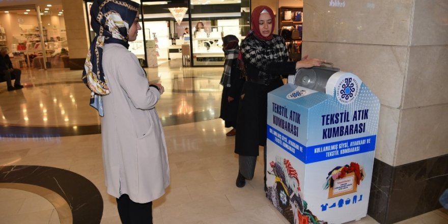 Selçuklu’dan Sıfır Atık Projesine Tekstil Atık Kumbarasıyla destek