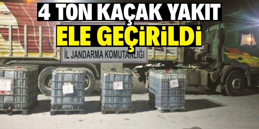 Jandarma’dan kaçak akaryakıt operasyonu