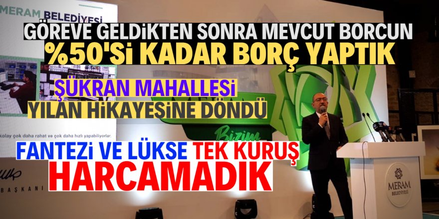 Kavuş: "Borçlandık ama çoğunu ödedik"