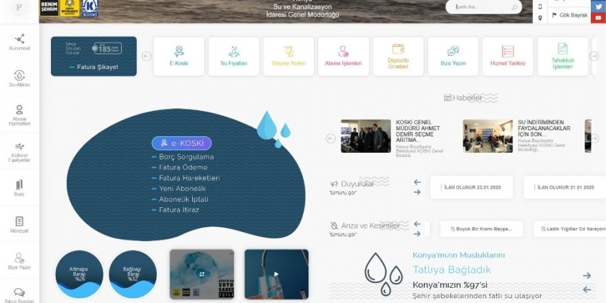 KOSKİ’nin yeni internet sitesi hizmete sunuldu