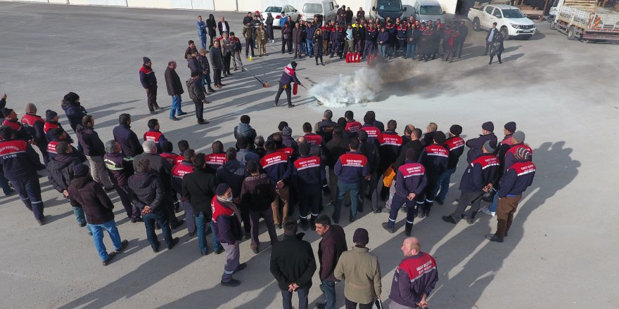 Karatay’dan personele yangın tatbikatı eğitimi