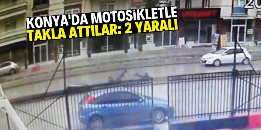 Motosikletle takla attılar: 2 yaralı