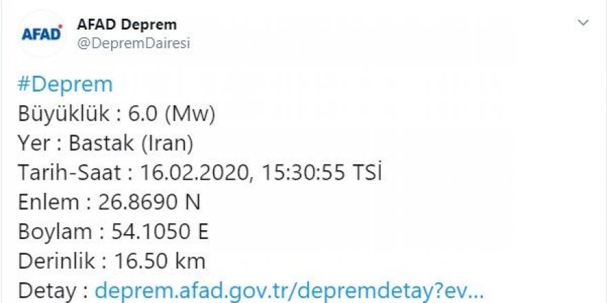 Komşuda korkutan şiddetli deprem