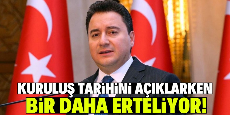 Babacan partiyi ne zaman kuracak?