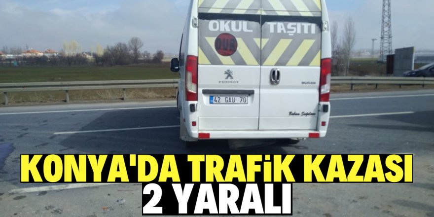 Otomobille minibüs çarpıştı: 2 yaralı