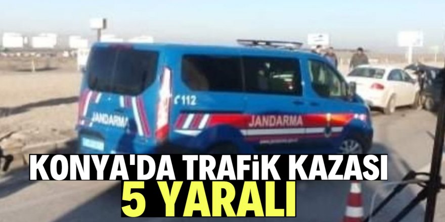 Konya’da iki otomobil çarpıştı: 5 yaralı