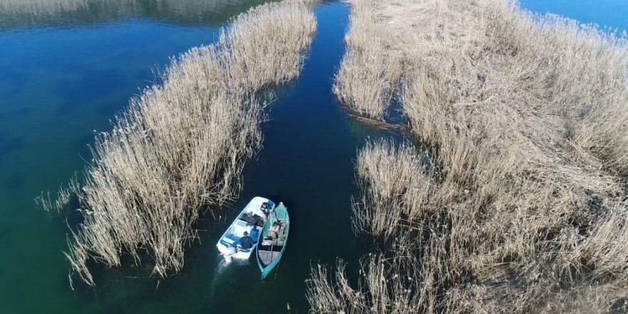 Beyşehir Gölü’nde ‘şok’la yasa dışı balık avcılığına droneli takip