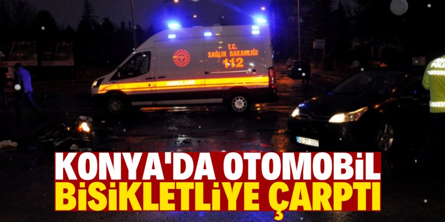 Seydişehir'de otomobilin çarptığı bisikletli yaralandı