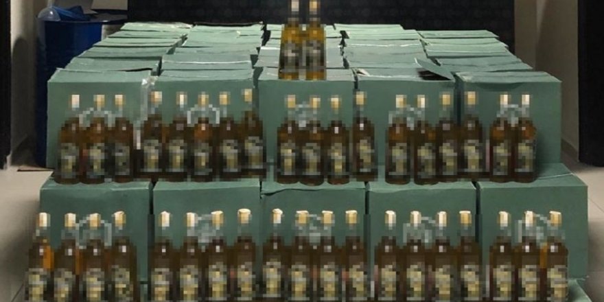 Karaman’da bin 260 şişe kaçak içki ele geçirildi