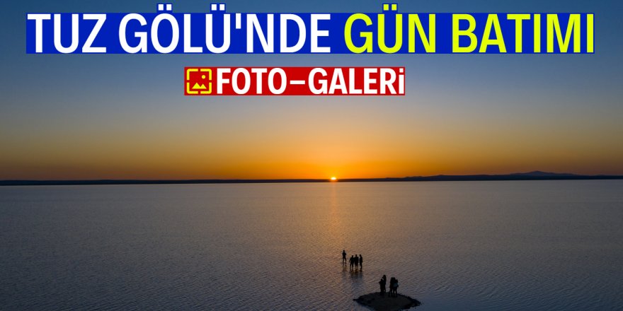 Tuz Gölü'nde gün batımı