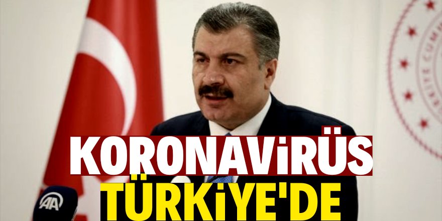 Türkiye'de koronavirüs vakasına rastlandı