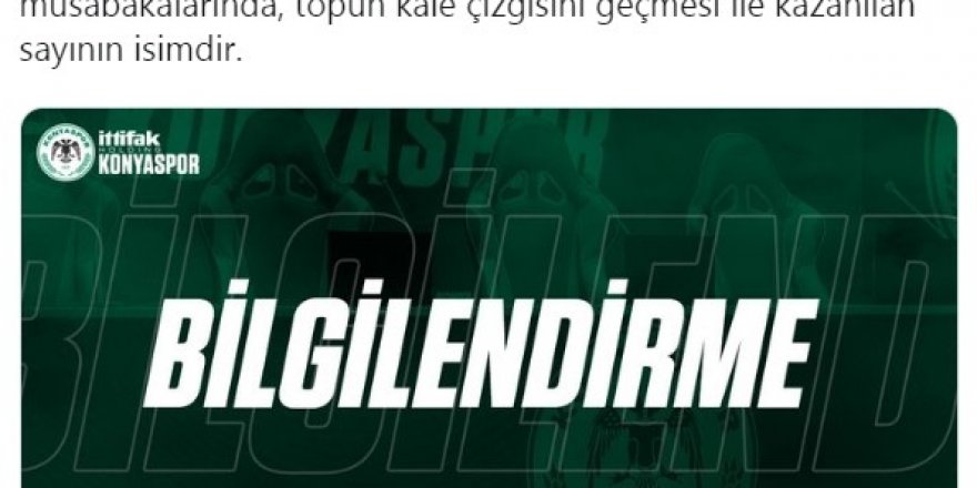 Konyaspor’dan verilmeyen gole tepki