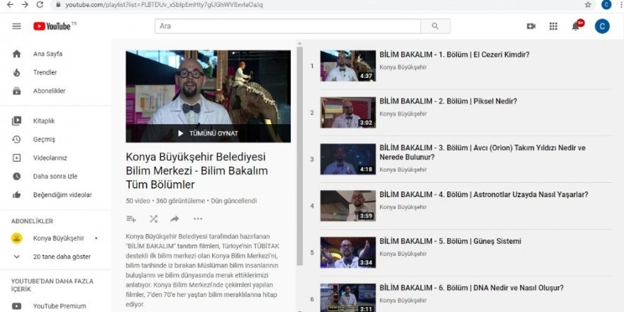 Konya Büyükşehir Belediyesi öğrenciler için eğitici filmler yayınlıyor