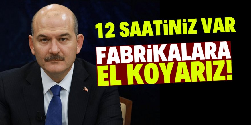 Soylu'dan maske üreten firmalara uyarı