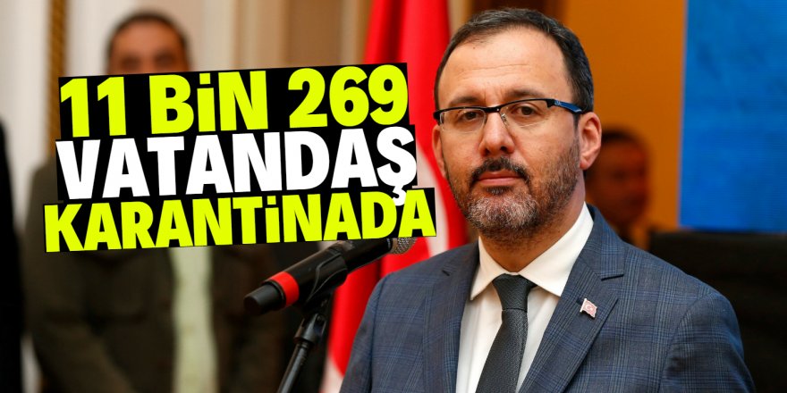 11 bin 269 vatandaş 36 yurtta karantina altında