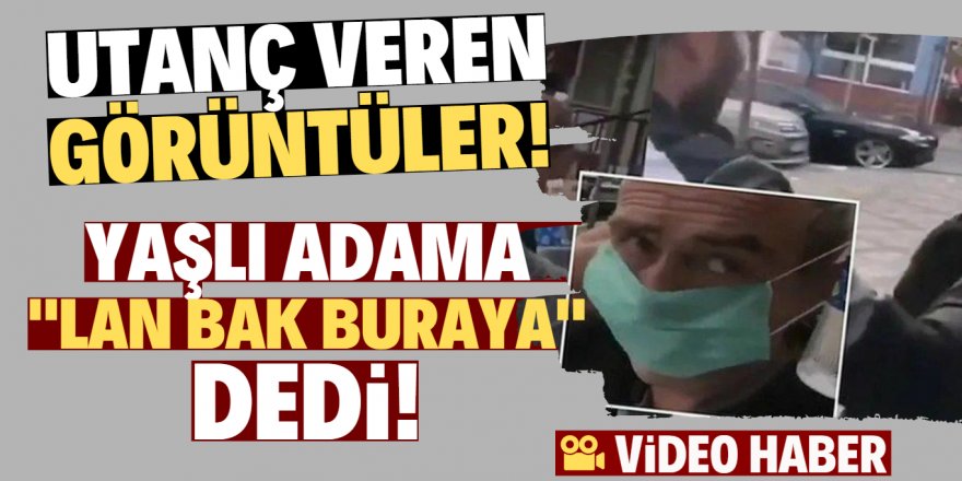 Yaşlı adamı zorla durdurup başına kolonya döktüler!