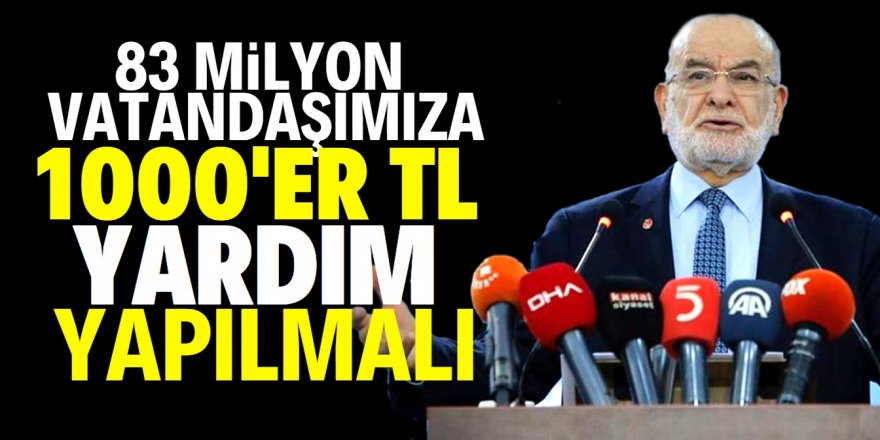 "Zor günlerde her vatandaşa yardım yapılmalı"