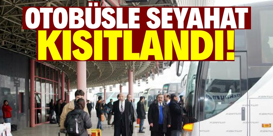 Süleyman Soylu: "Otobüs seyahatlerini kısıtlıyoruz"