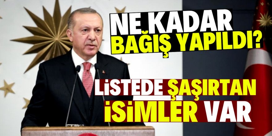 Milli Dayanışma Kampanyası’na kim ne kadar bağışladı?