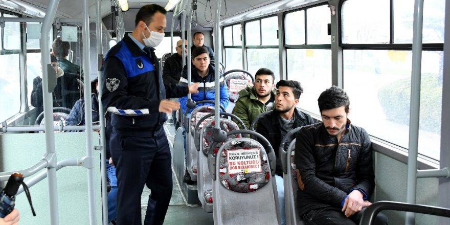 Büyükşehir’den toplu ulaşımda sosyal mesafeye dikkat edelim uyarısı