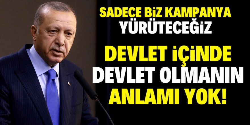 Erdoğan'dan bağış kampanyası başlatan belediyelere tepki