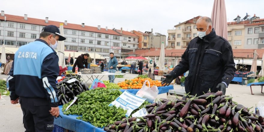 Beyşehir pazarında üst  düzey önlemler alındı