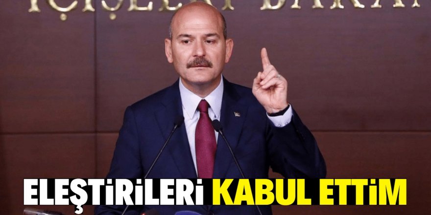 Soylu'dan itiraf: Sokağa çıkma yasağı eleştirilerini kabul ettim