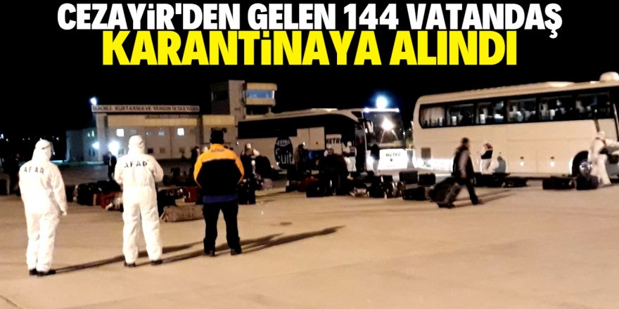 Cezayir’den getirilen 144 Türk vatandaşı Konya’da yurda yerleştirildi