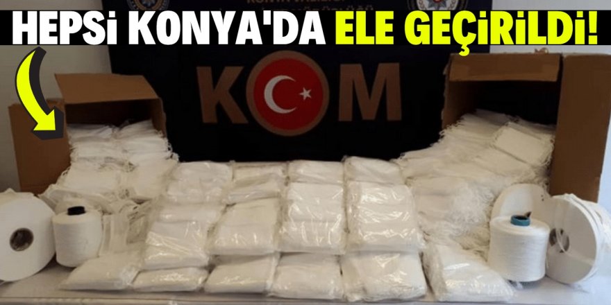 Konya'da binlerce maske ve el dezenfektanı ele geçirildi