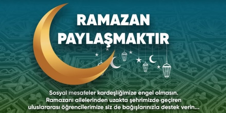 Misafir öğrencilere yardım kolisi desteği