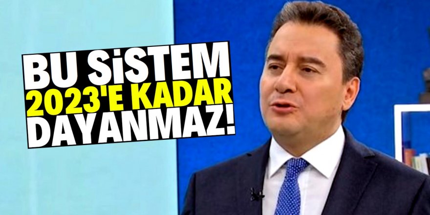 Ali Babacan'dan erken seçim açıklaması