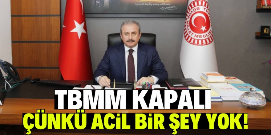 'TBMM neden kapalı?' eleştirilerine Şentop'un cevabı şaşırttı!