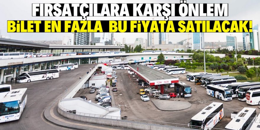 Otobüs biletlerine tavan fiyat uygulaması