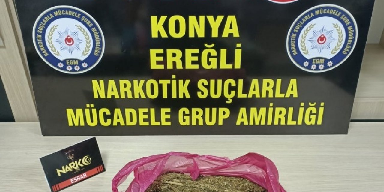 Konya’da 816 gram esrar ele geçirildi