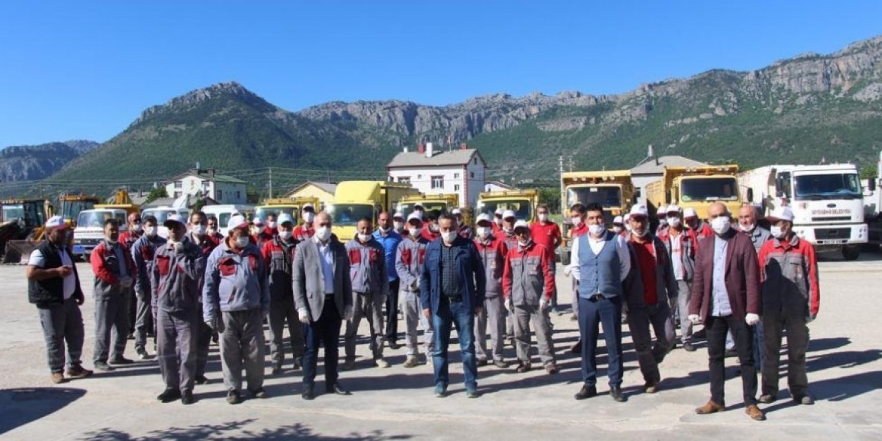 Seydişehir’de belediye  personeli bayramlaştı