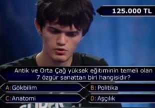Burak Demir bilgi yarışmasına katıldı
