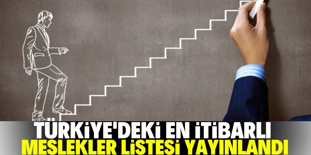 Türkiye’de ‘en itibarlı-itibarsız meslekler’ hangileri?