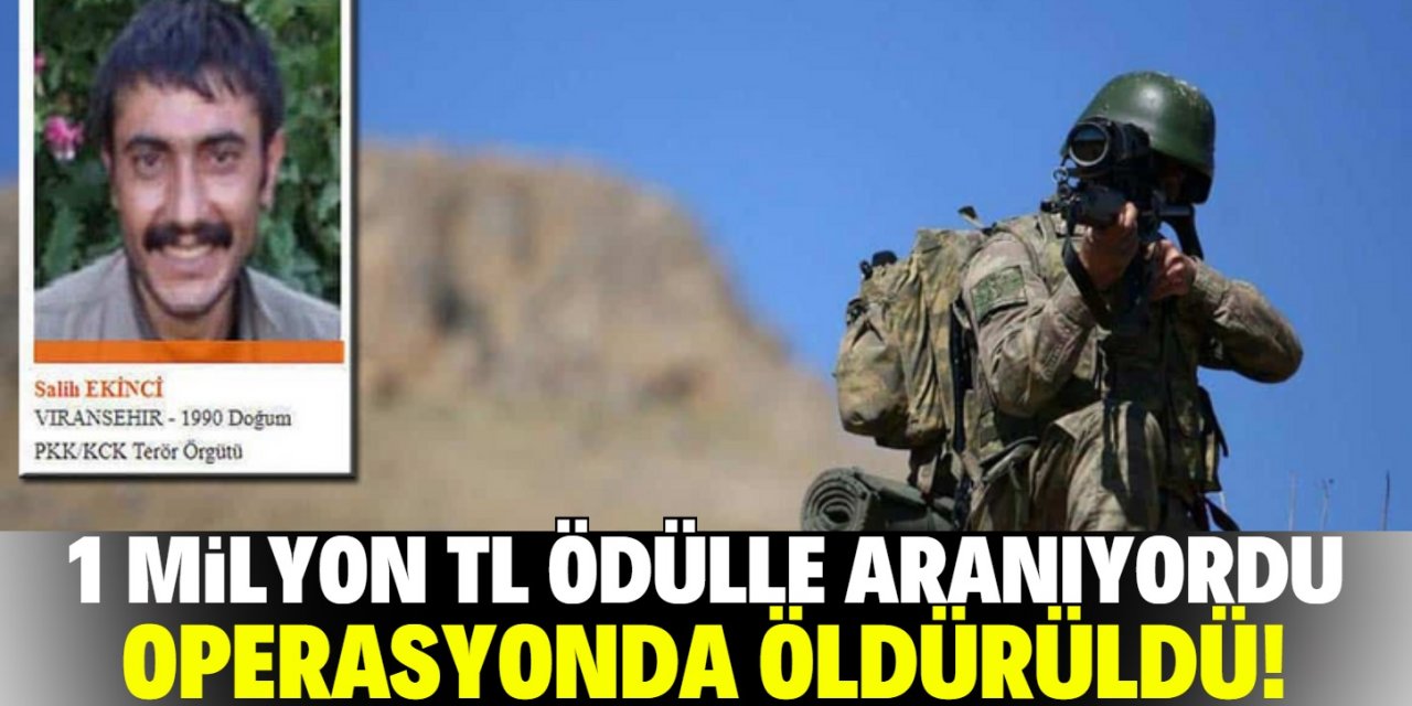 Öldürülen terörist 1 milyon TL ödülle aranıyormuş!