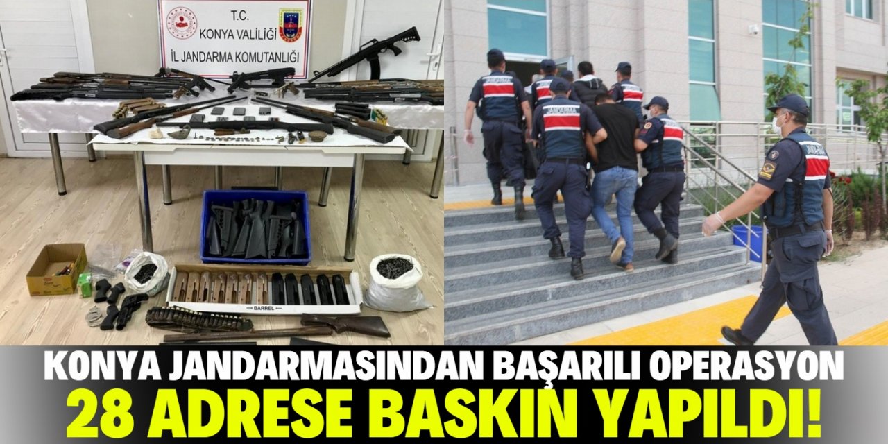 Konya jandarmasından silah operasyonu: 3 tutuklama