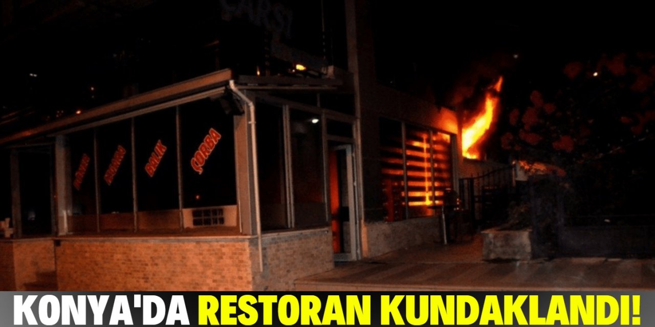 Konya’da restoran kundaklandı! Elinde benzin bidonuyla gelip ateşe vermiş!