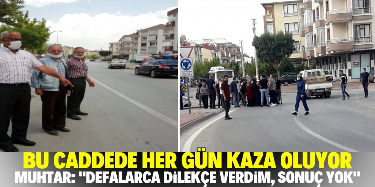 Konya'nın bu caddesinde her gün kaza oluyor! Vatandaş önlem istiyor!