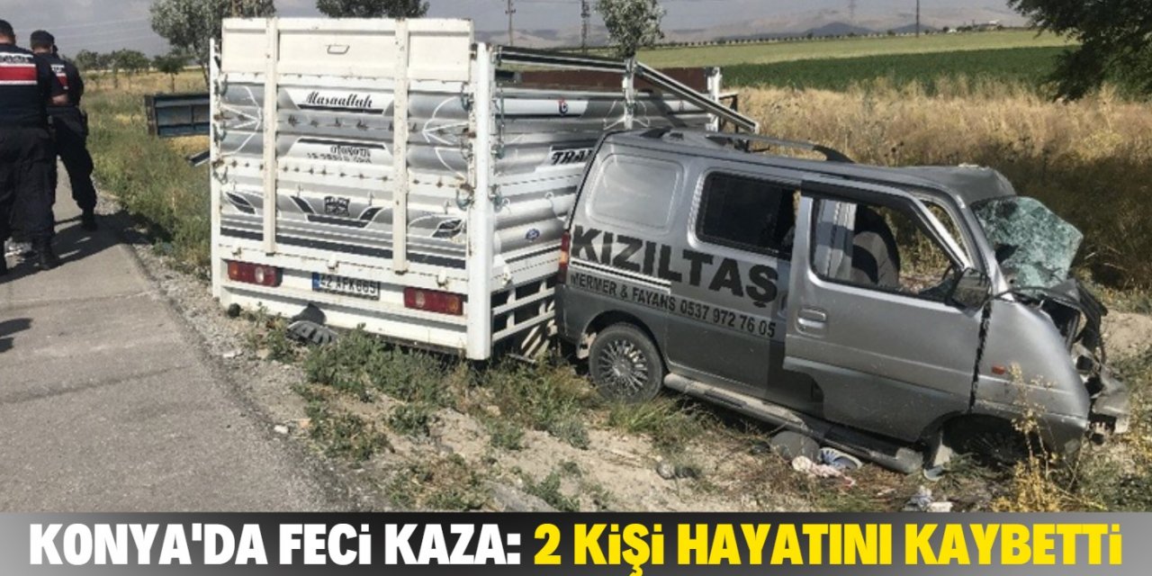 Konya'da hayvan yüklü kamyonetle panelvan araç çarpıştı: 2 ölü