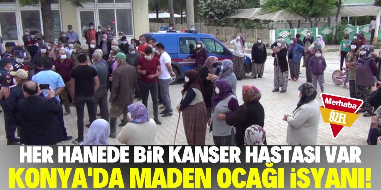 Konya'da maden ocağı isyanı! Ekili arazilere iş makinesiyle girdiler!