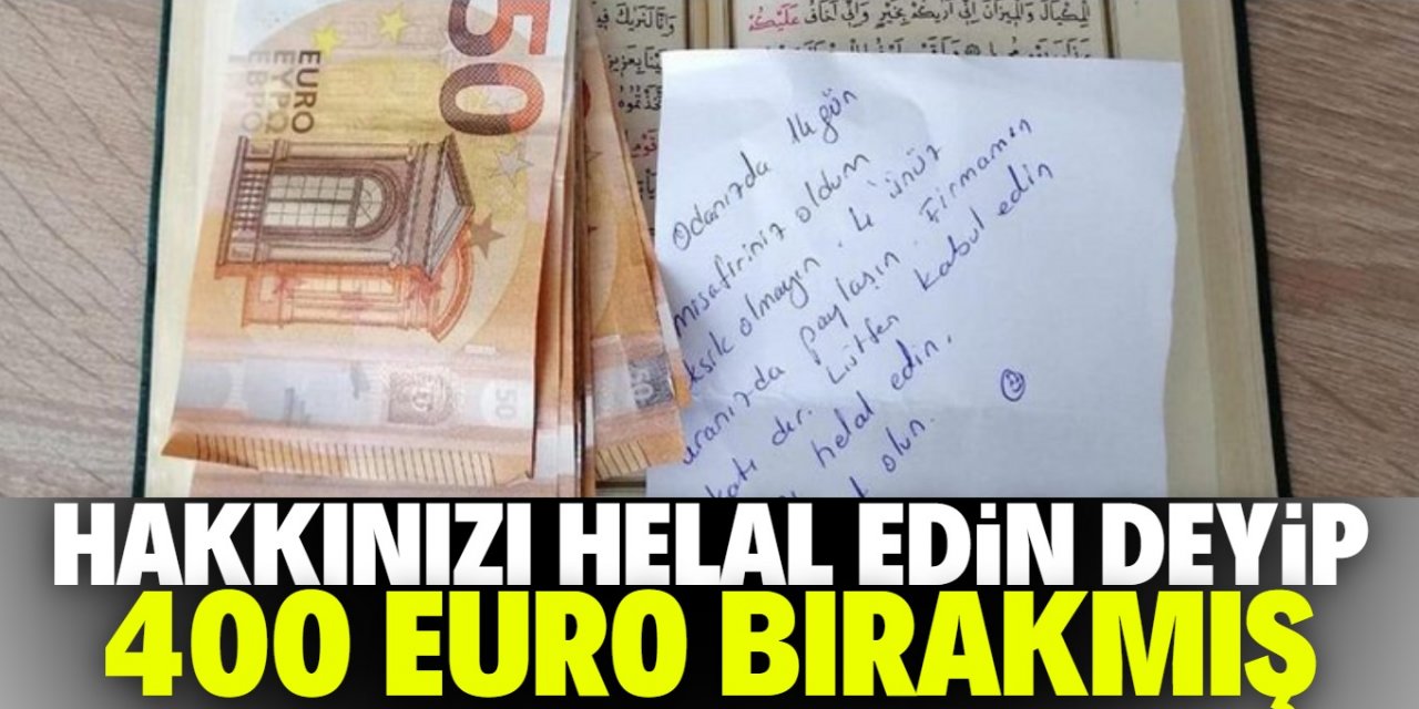 Karantinada kaldığı yurtta öğrencilere bir notla birlikte 400 Euro bırakmış