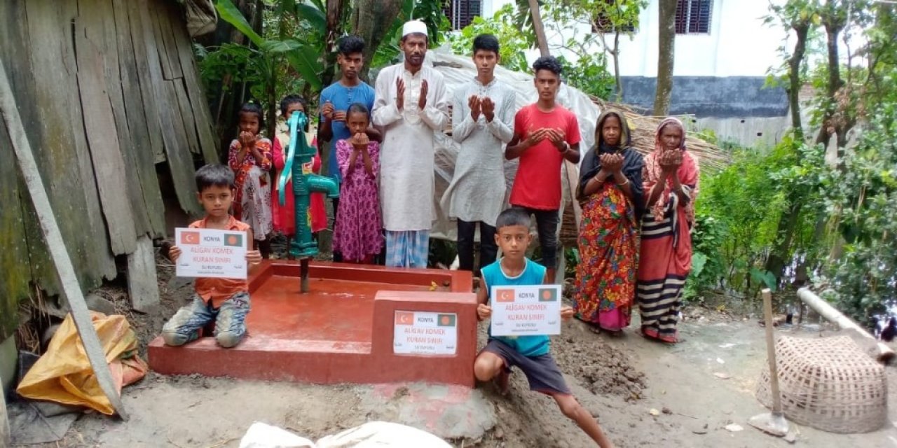KOMEK kursiyerlerinden Bangladeş’e su kuyusu