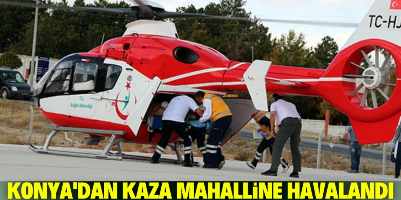 Konya'dan ambulans helikopter havalandı! Yaralı askerler hastaneye sevk edildi